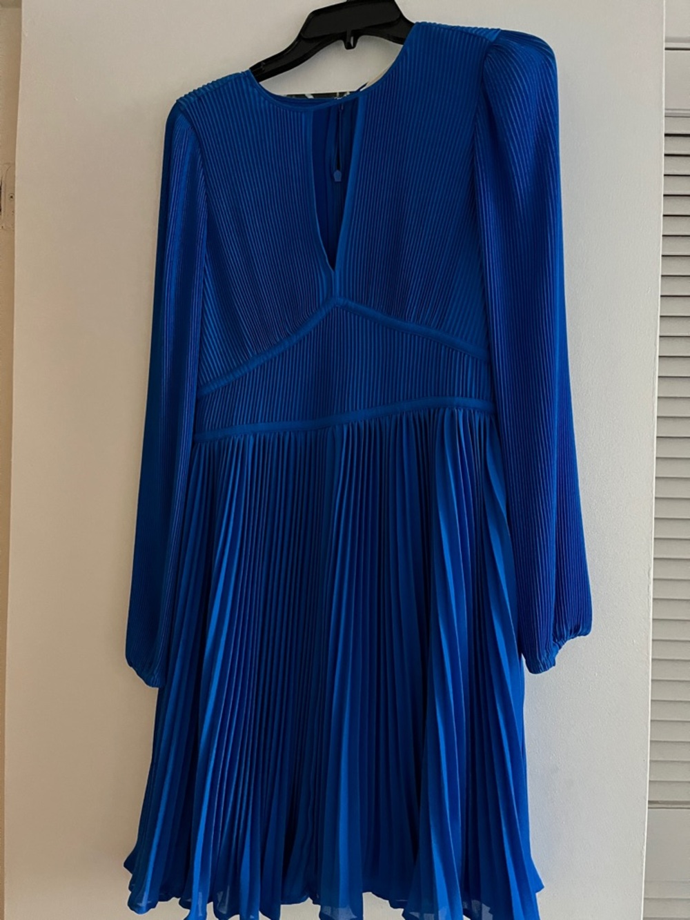 MICHAEL Michael Kors Royal Blue Pleated Dress Top